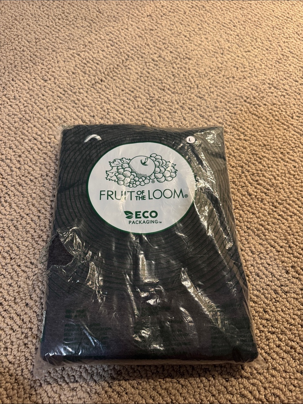 Fruit of the Loom Black/Dark Grey Sweatpants - Packaged